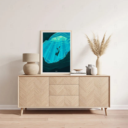 Plakat "Cancun, Meksyk" - Grafika z Podwodnym Światem