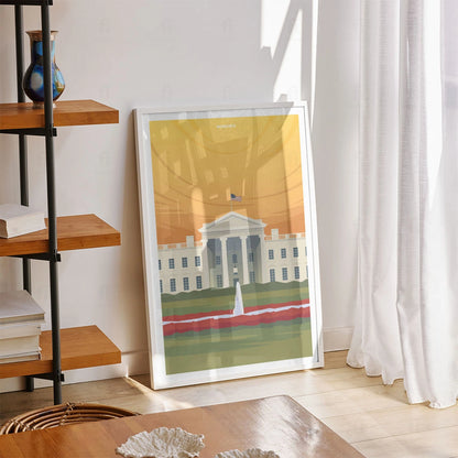 Plakat "Waszyngton, Biały Dom" - Ikona Amerykańskiej Architektury
