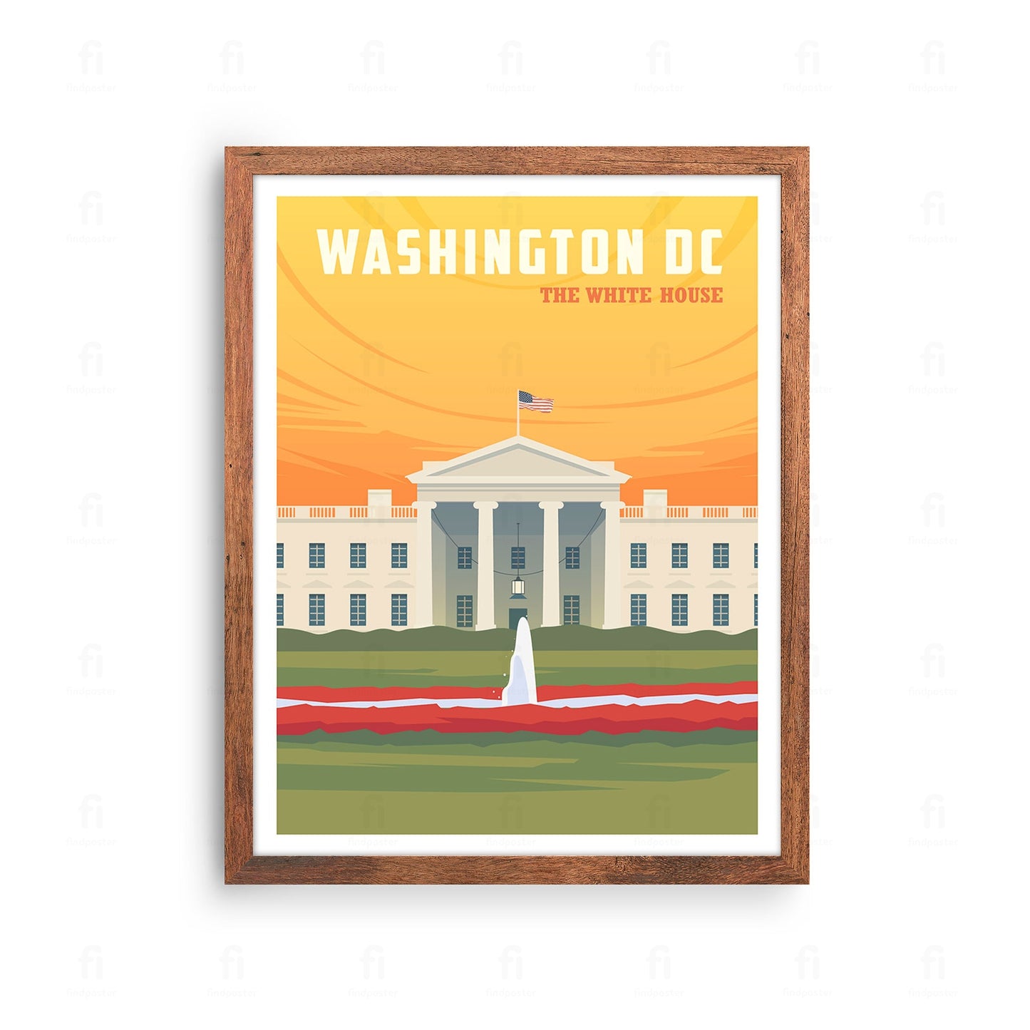 Plakat Washington DC, The White House