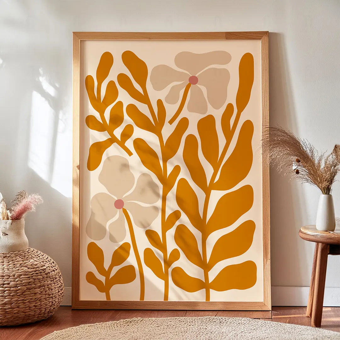 Plakat "Subtelne Kwiaty" - Delikatna Grafika Botaniczna