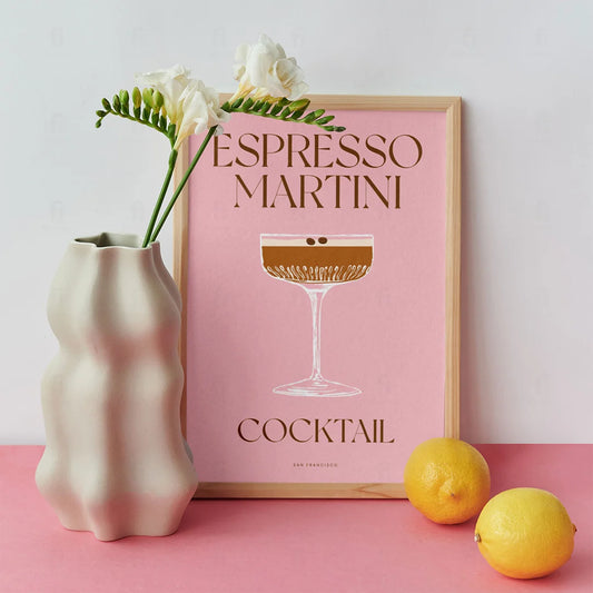 Plakat "Espresso Martini" - Stylowa Grafika z Kawowym Koktajlem