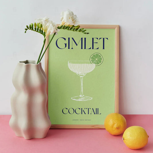 Plakat "Gimlet" - Klasyczna Grafika z Koktajlem