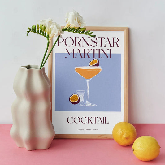 Plakat "Pornstar Martini" - Stylowa Grafika z Koktajlem