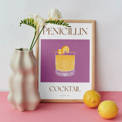 Plakat "Penicillin" - Klasyczna Grafika z Koktajlem