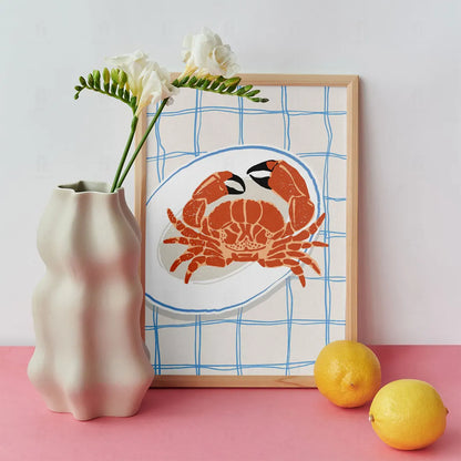 Plakat "Krab" - Grafika z Motywem Morskim