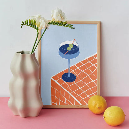 Plakat "Martini na Kratce" - Stylowa Grafika do Baru