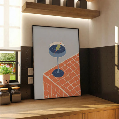 Plakat "Martini na Kratce" - Stylowa Grafika do Baru
