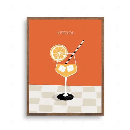 Plakat "Aperol Spritz" - Włoska Grafika z Koktajlem