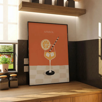 Plakat "Aperol Spritz" - Włoska Grafika z Koktajlem