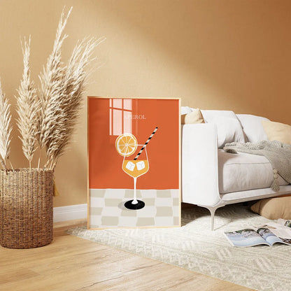 Plakat "Aperol Spritz" - Włoska Grafika z Koktajlem