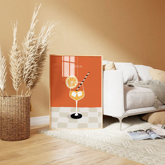 Plakat "Aperol Spritz" - Włoska Grafika z Koktajlem