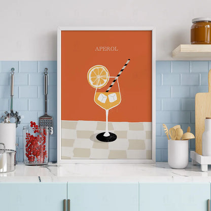 Plakat "Aperol Spritz" - Włoska Grafika z Koktajlem