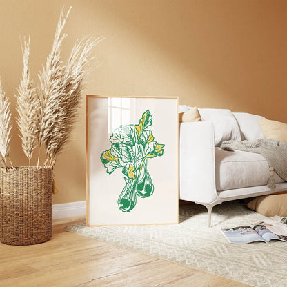 Plakat "Zielona Roślina" - Minimalistyczna Grafika Botaniczna