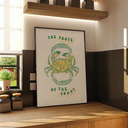 Plakat "The Taste of the Coast" - Grafika w Stylu Śródziemnomorskim