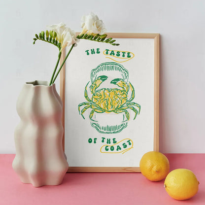Plakat "The Taste of the Coast" - Grafika w Stylu Śródziemnomorskim