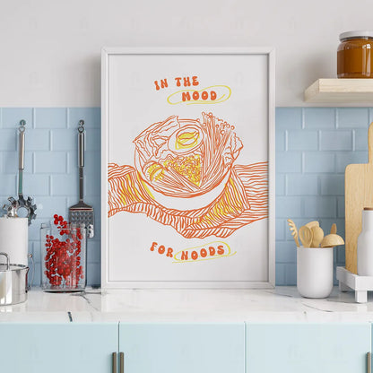 Plakat "In the Mood for Noods" - Grafika do Kuchni