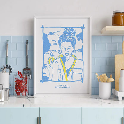 Plakat "Food is My Love Language" - Grafika dla Smakoszy