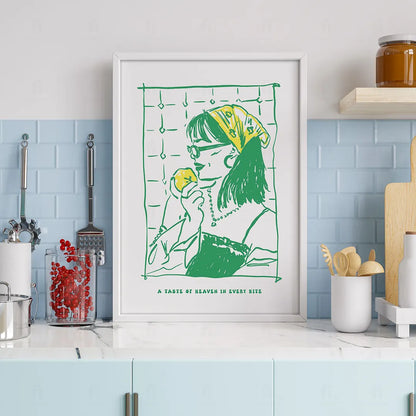 Plakat "A Taste of Heaven" - Apetyczna Grafika do Kuchni