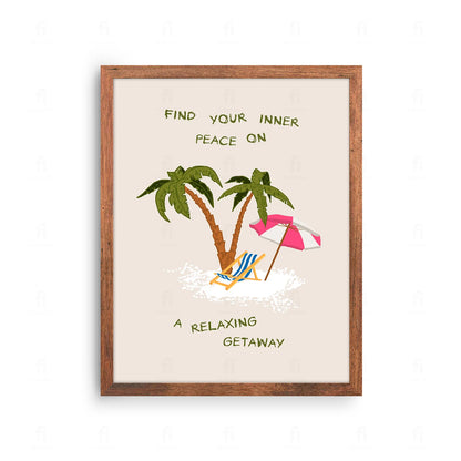 Plakat "Relaks pod Palmami" - Grafika w Stylu Wakacyjnym