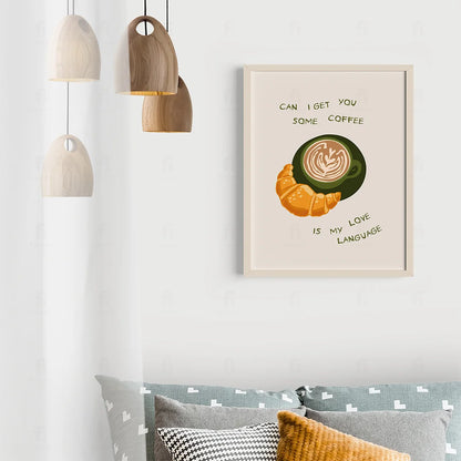 Plakat "Kawa jako Język Miłości" - Grafika dla Kawoszy