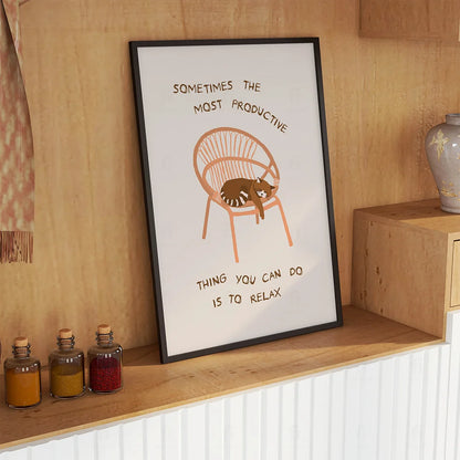 Plakat "Produktywne Relaksowanie Się"