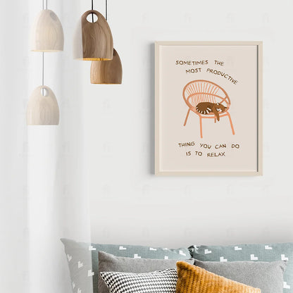 Plakat "Produktywne Relaksowanie Się"