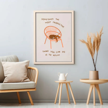 Plakat "Produktywne Relaksowanie Się"