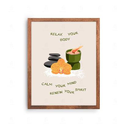 Plakat "Relaksacja i Odnowa" - Grafika z Motywem Wellness