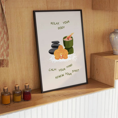 Plakat "Relaksacja i Odnowa" - Grafika z Motywem Wellness