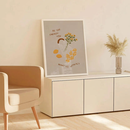 Plakat "Energia" - Pozytywna Grafika z Cytatem