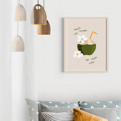 Plakat "Zaufaj Czasowi" - Inspirująca Grafika z Cytatem