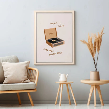 Plakat "Muzyka" - Grafika w Stylu Retro