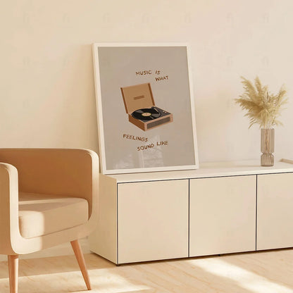 Plakat "Muzyka" - Grafika w Stylu Retro