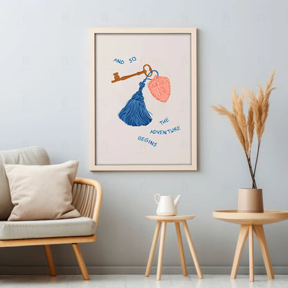 Plakat "I Tak Zaczyna Się Przygoda" - Inspirująca Grafika