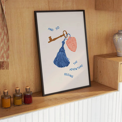 Plakat "I Tak Zaczyna Się Przygoda" - Inspirująca Grafika