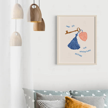 Plakat "I Tak Zaczyna Się Przygoda" - Inspirująca Grafika
