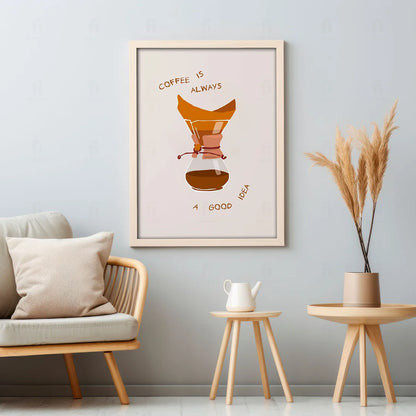 Plakat "Kawa to Zawsze Dobry Pomysł" - Grafika dla Kawoszy