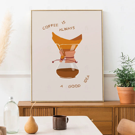 Plakat "Kawa to Zawsze Dobry Pomysł" - Grafika dla Kawoszy