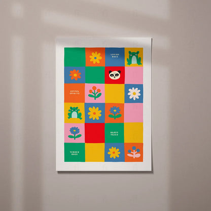 Plakat "Kolorowa Dekoracja" - Grafika Edukacyjna dla Dzieci