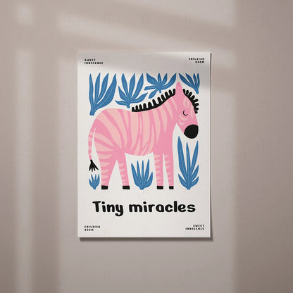 Plakat "Cuda Małych Kroków" - Grafika z Zebrą