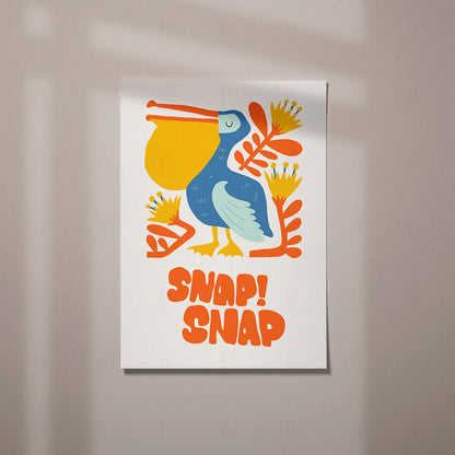 Plakat "Snap! Snap!" - Kolorowa Grafika dla Dzieci