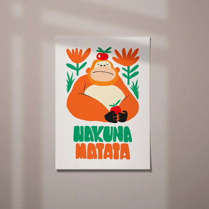 Plakat "Hakuna Matata" - Pozytywna Grafika do Pokoju Dziecka