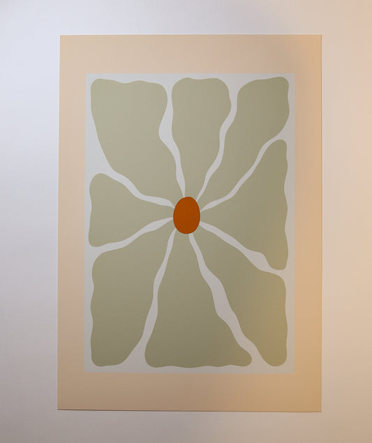Plakat "Spokojny Kwiat" - Minimalistyczna Grafika - Outlet