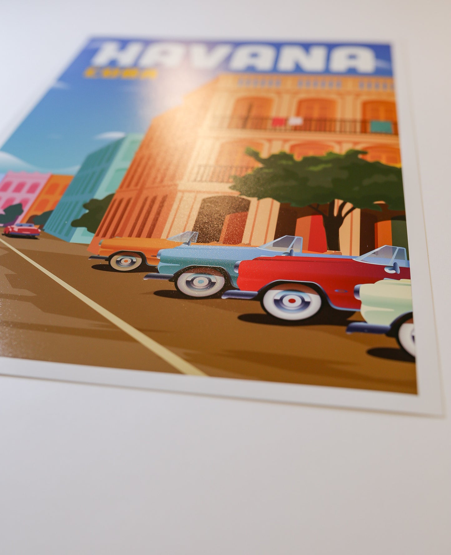 Plakat "Havana, Kuba" - Grafika w Stylu Retro - Outlet