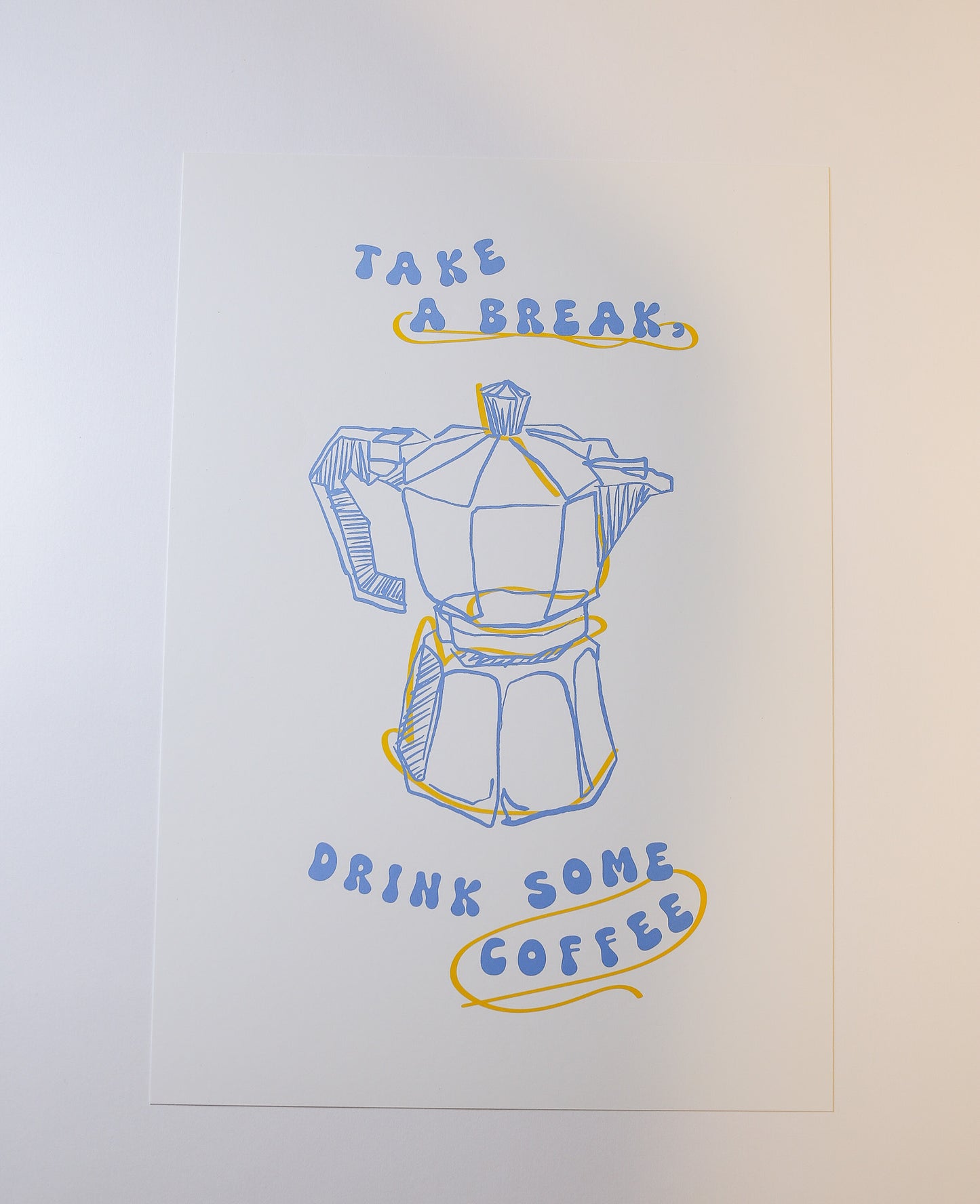 Plakat "Take a Break, Drink Some Coffee" - Grafika dla Kawoszy - Outlet