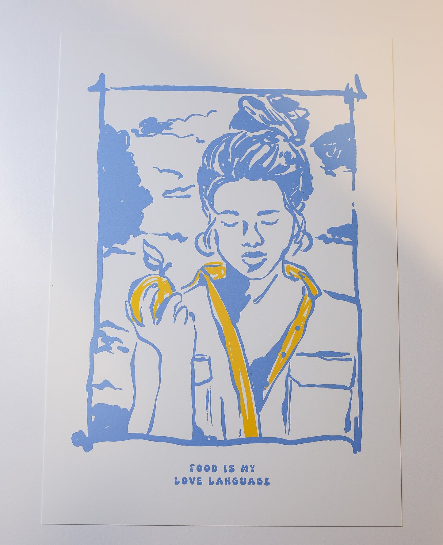 Plakat "Food is My Love Language" - Grafika dla Smakoszy - Outlet
