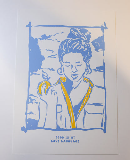 Plakat "Food is My Love Language" - Grafika dla Smakoszy - Outlet