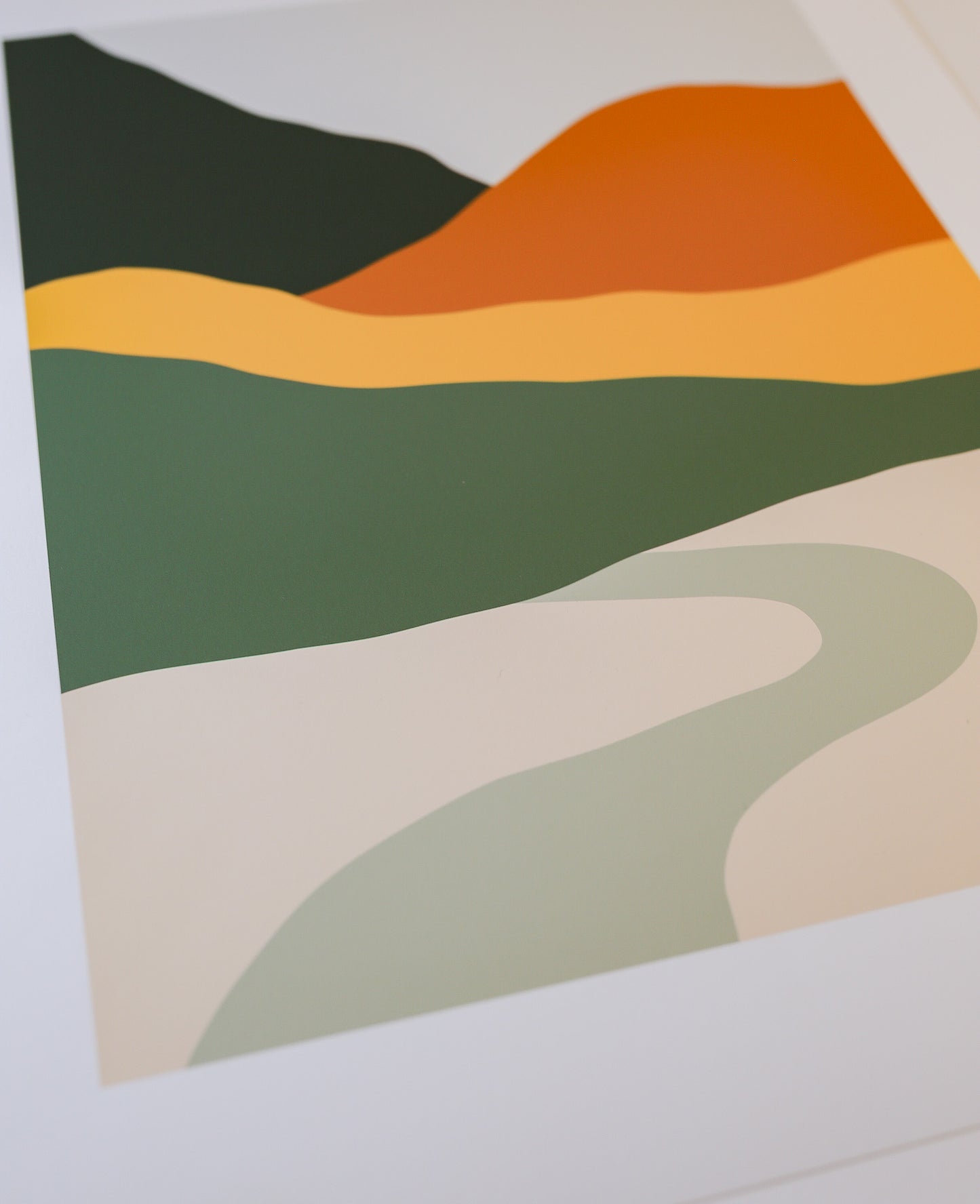 Plakat "Mountain View" - Abstrakcyjny Pejzaż - Outlet