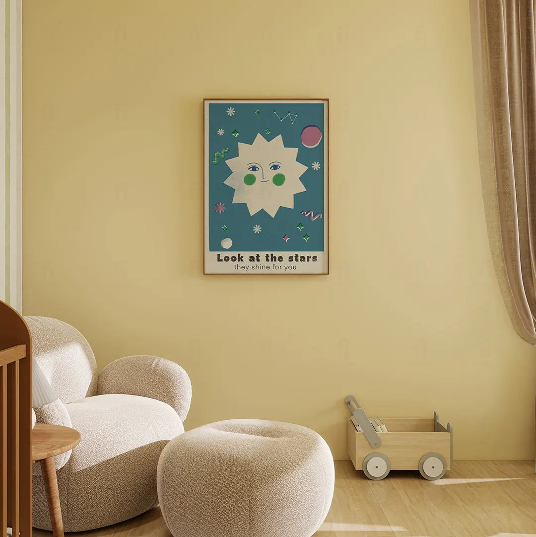 Plakat Look at the Stars – Kosmos Pokój Dziecka