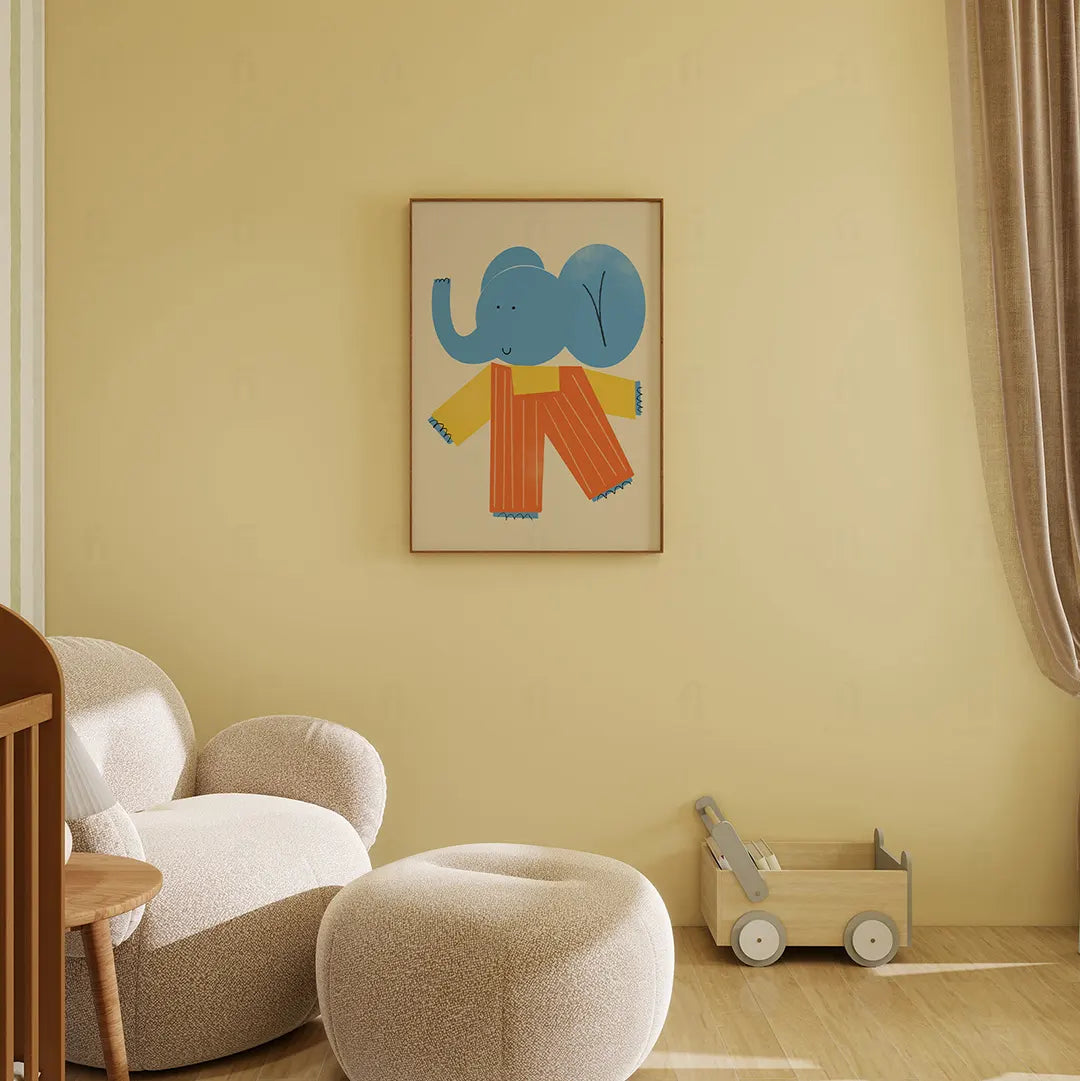 Plakat Słonik w Spodniach – Zabawny Obrazek